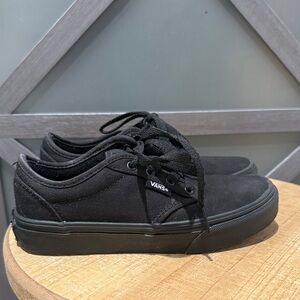 Vans All-Black Canvas Lace-Up Sneakers